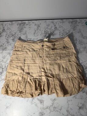 Mur Mur Beige Ruffle Hem Women's Skirt Size Large